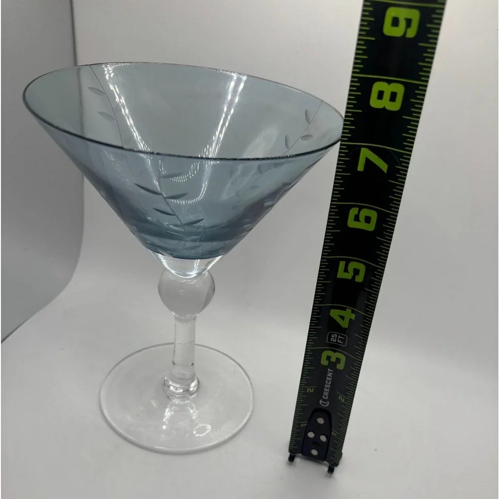 Turquoise Bowl Martini Glass Ball Stem Replacement 7